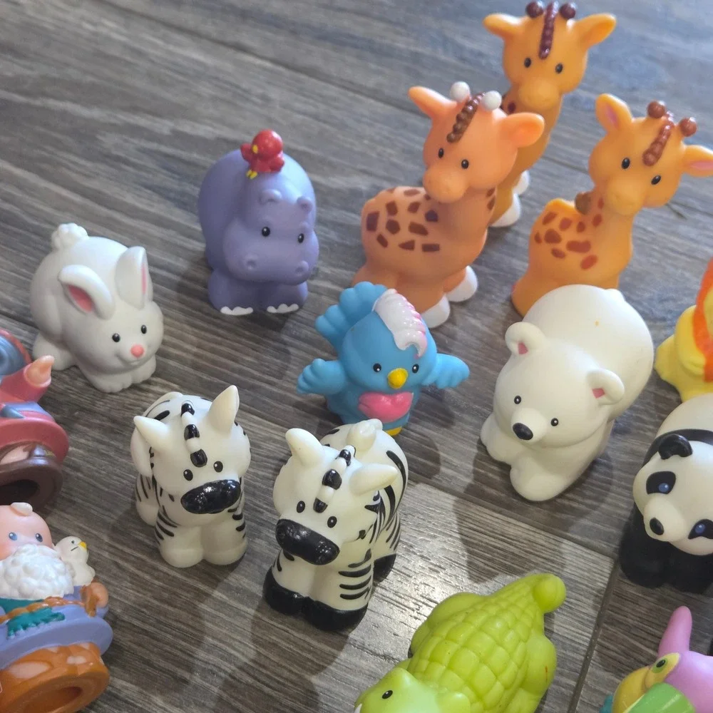 Fisher-Price Little People Noah's Ark Zoo Animal Figure Lot 25pc 2001 Vintage